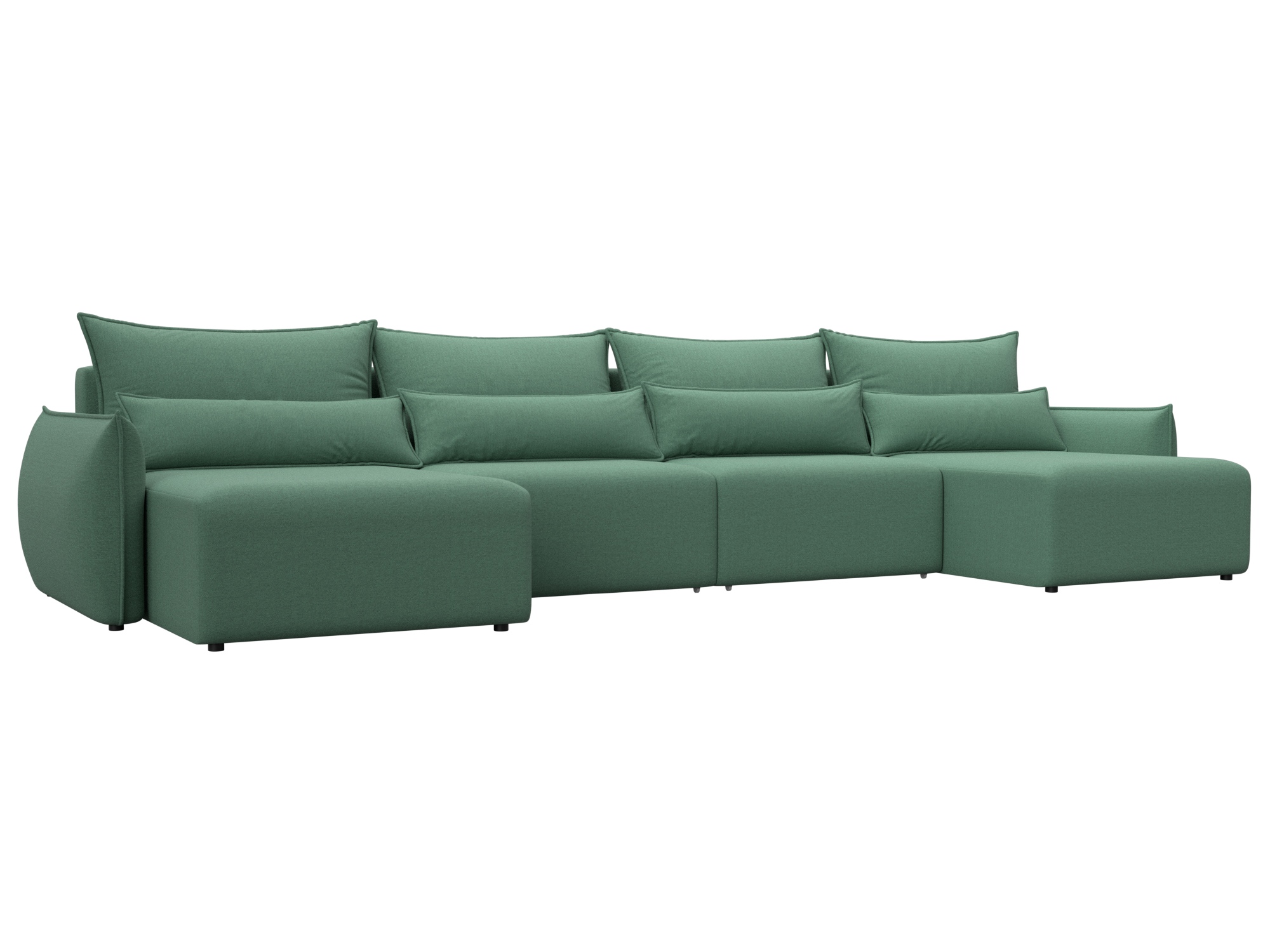 Диван П-образный Лига-051 НПБ Лонг (амур 11 зеленый)