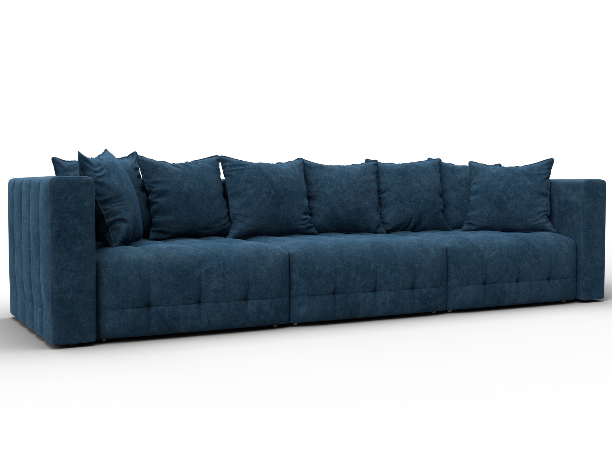 Диван прямой Лига-052 НПБ Лонг (brut 11 синий)