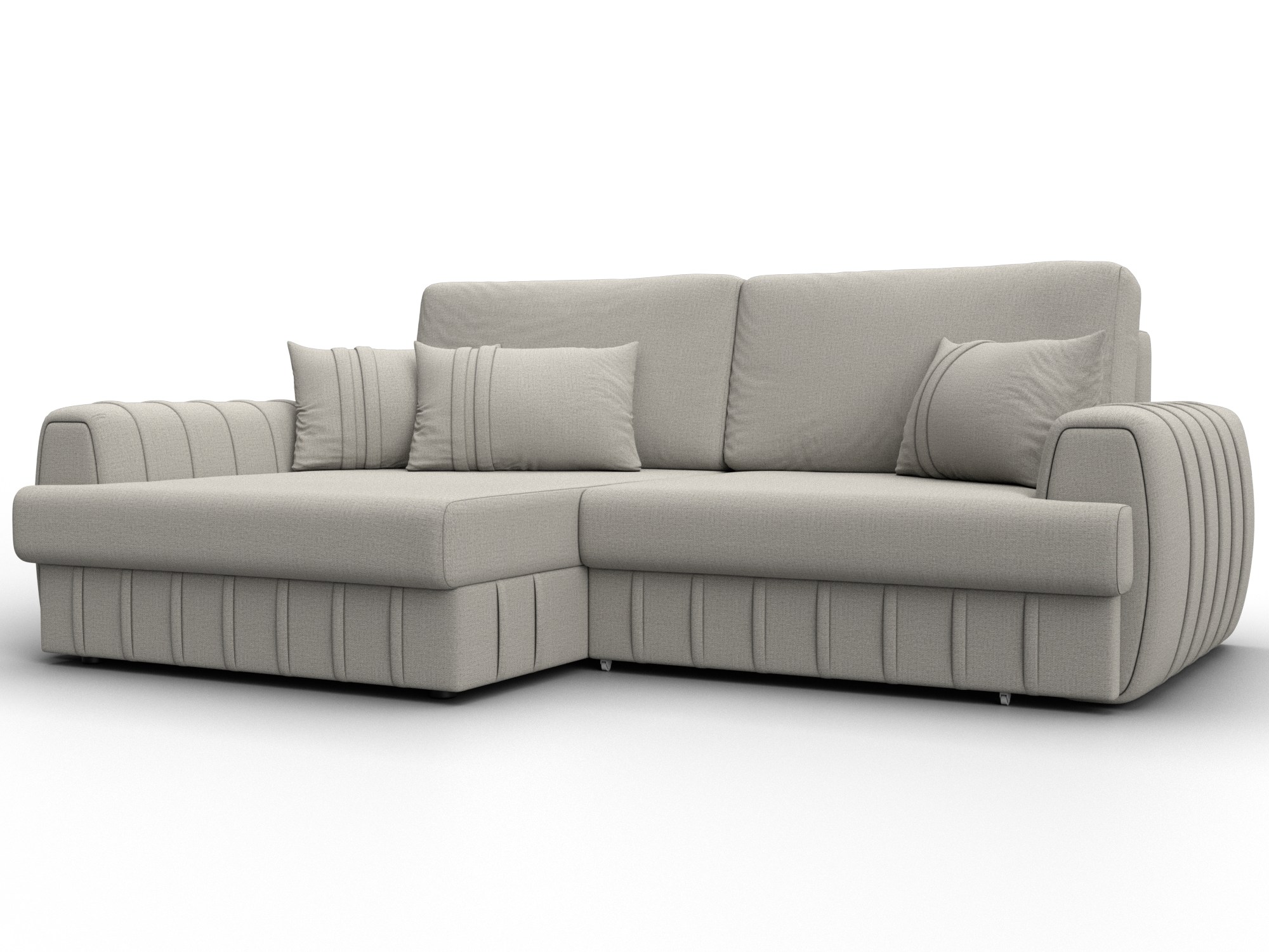 Диван угловой Лига-057 НПБ угол левый (амур 02 бежевый)