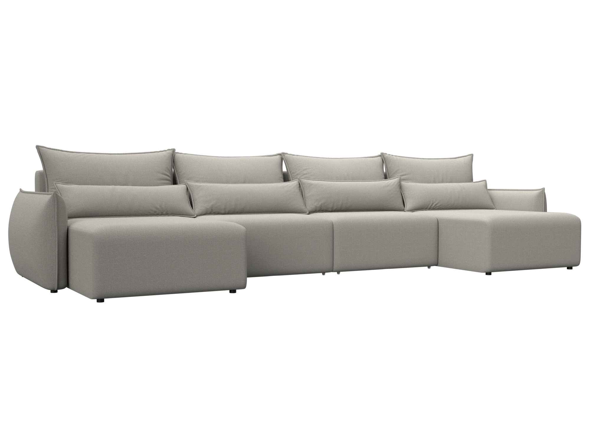 Диван П-образный Лига-051 НПБ Лонг (амур 02 бежевый)