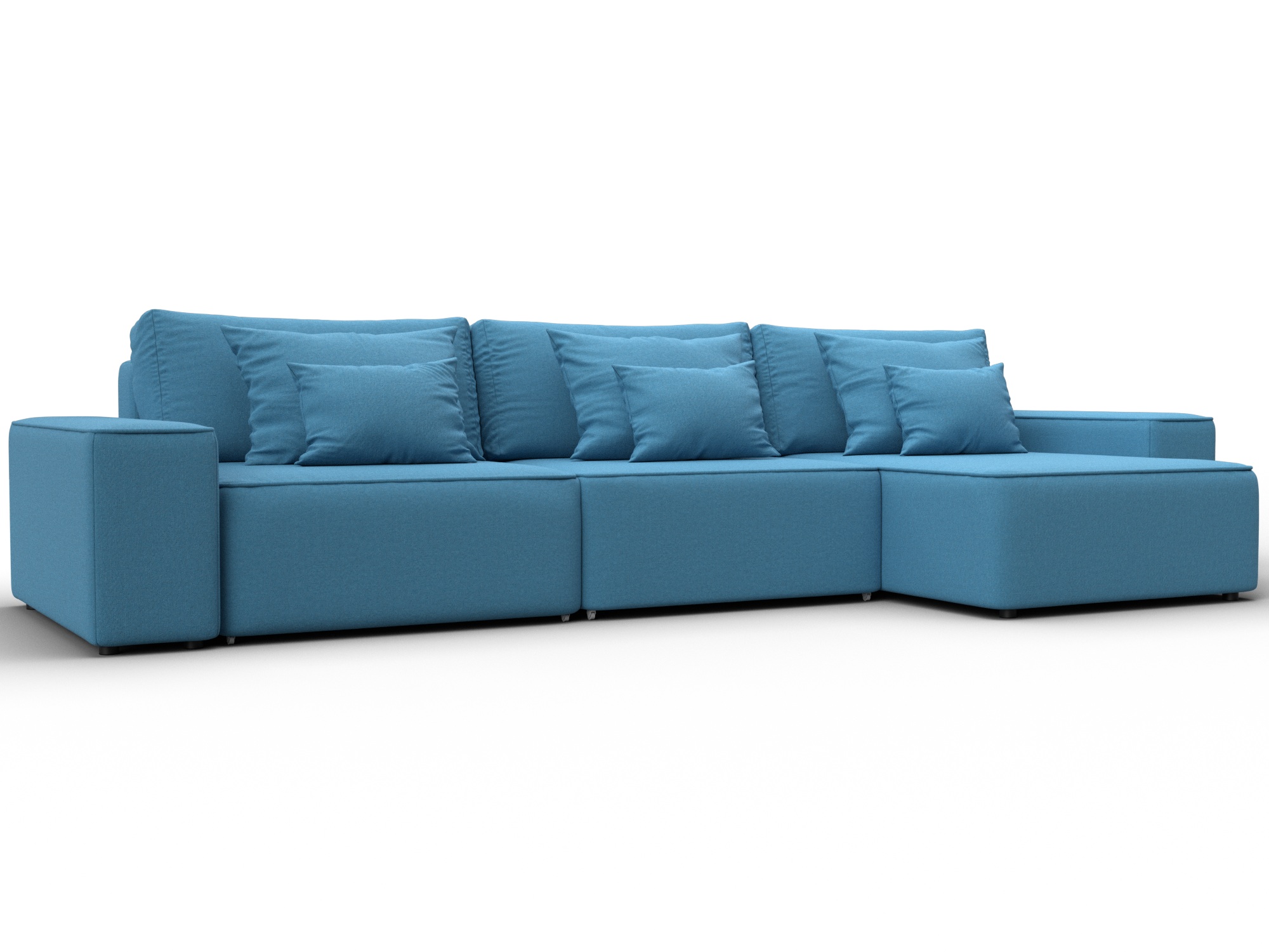 Диван угловой Лига-074 угол универсальный (амур 10 голубой)