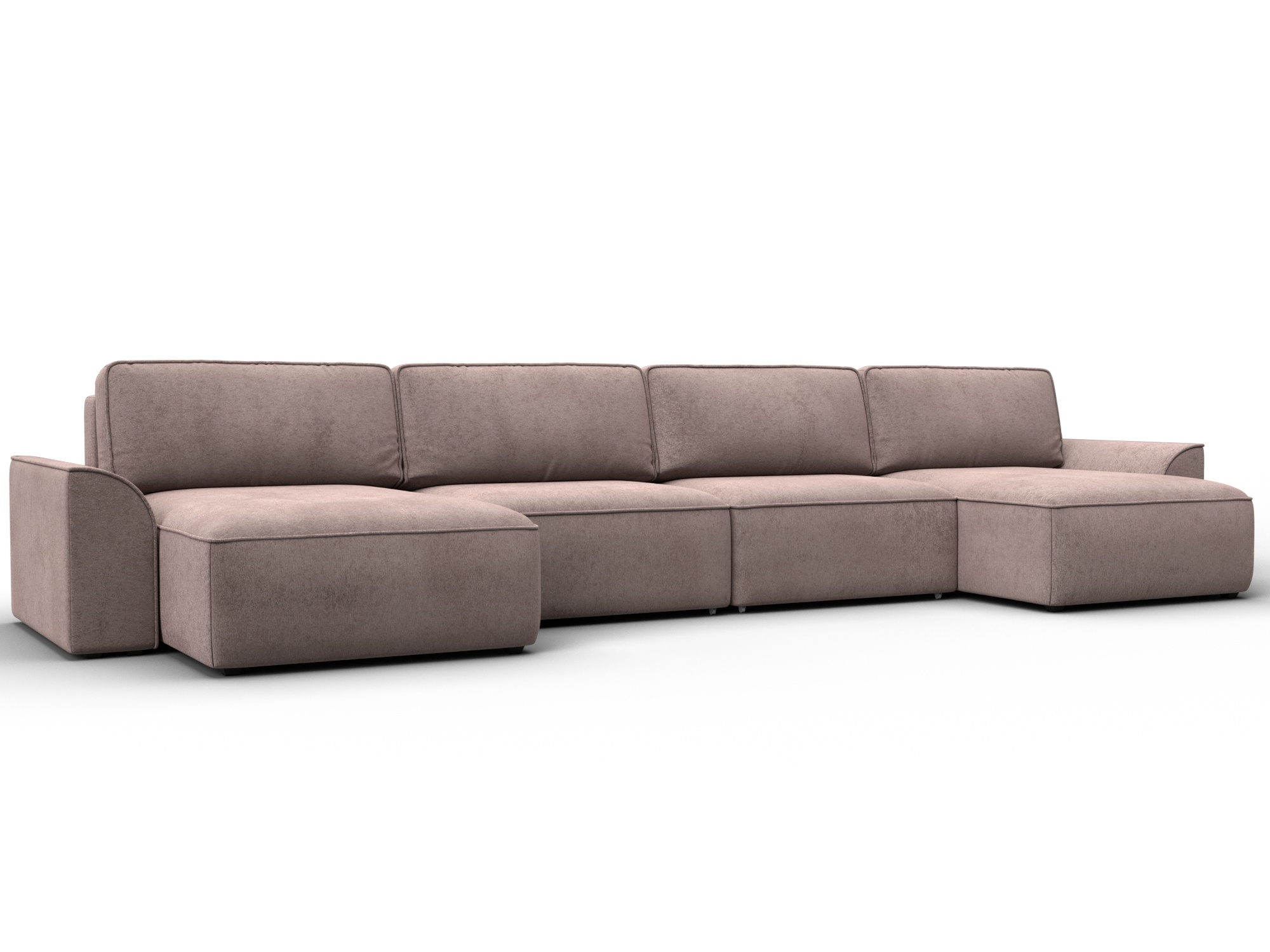 Диван П-образный Лига-048 НПБ лонг (tower 05 бежевый)