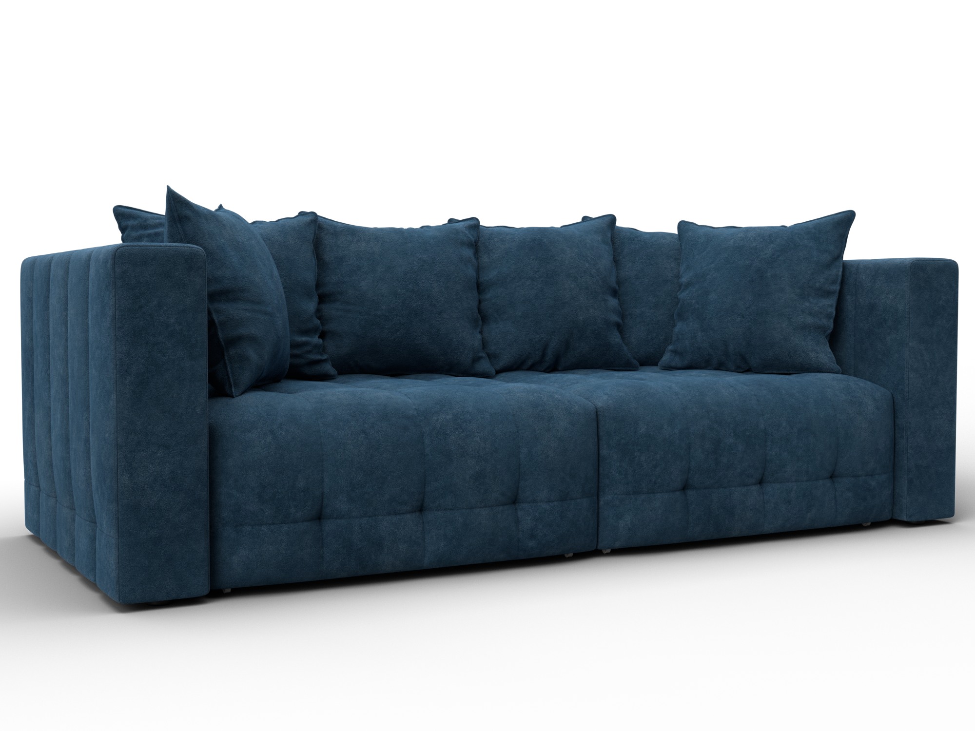 Диван прямой Лига-052 НПБ (brut 11 синий)