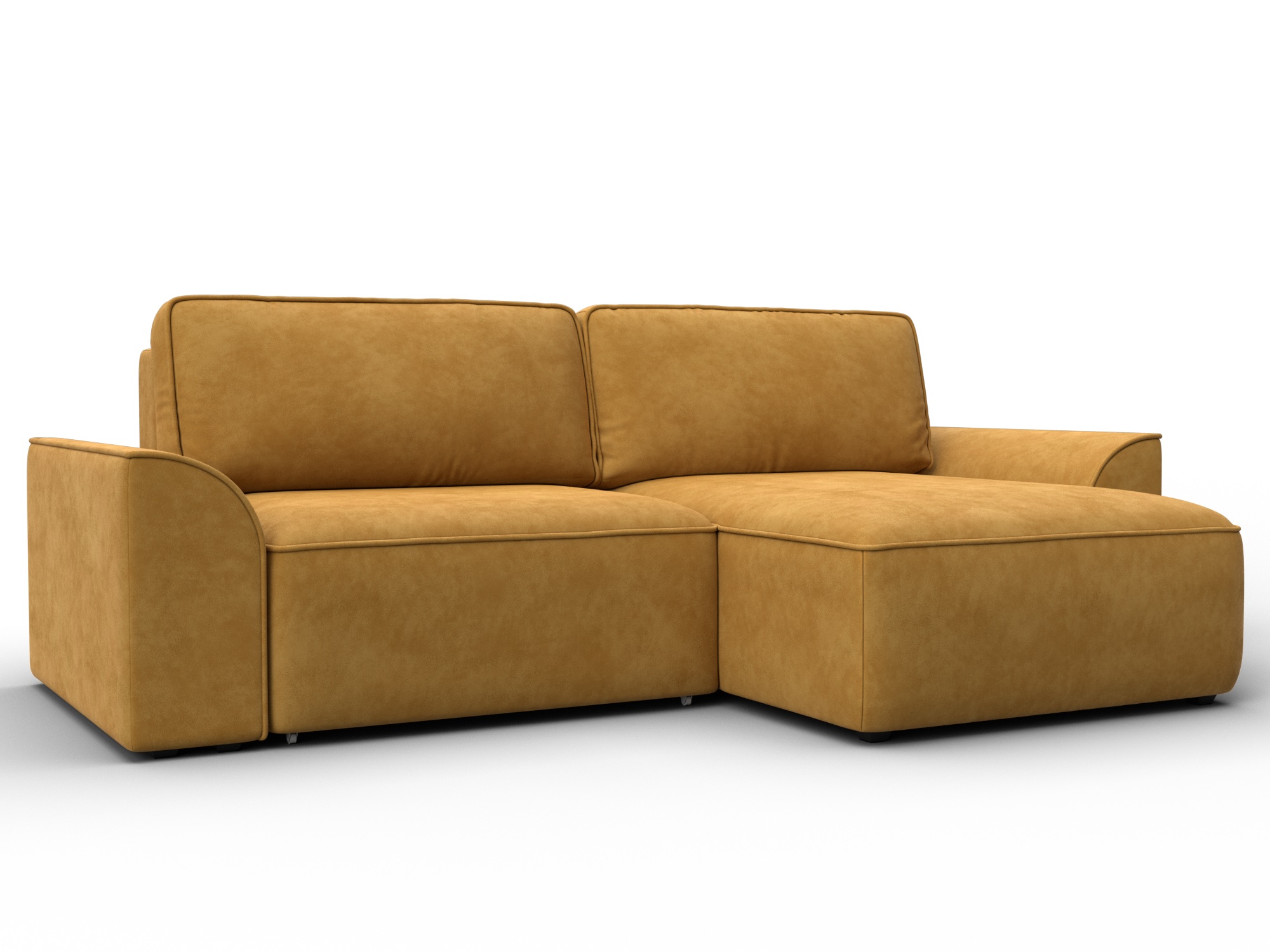 Диван угловой Лига-048 НПБ (brut 10 желтый)