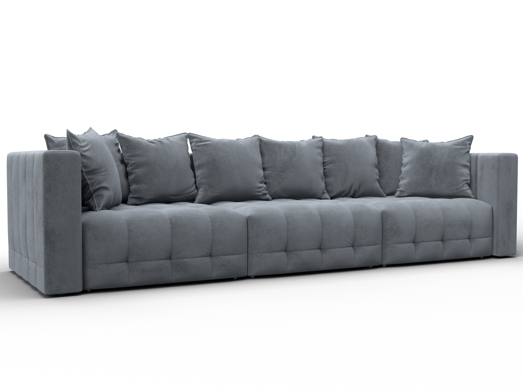 Диван прямой Лига-052 НПБ Лонг (tower 10 серый)