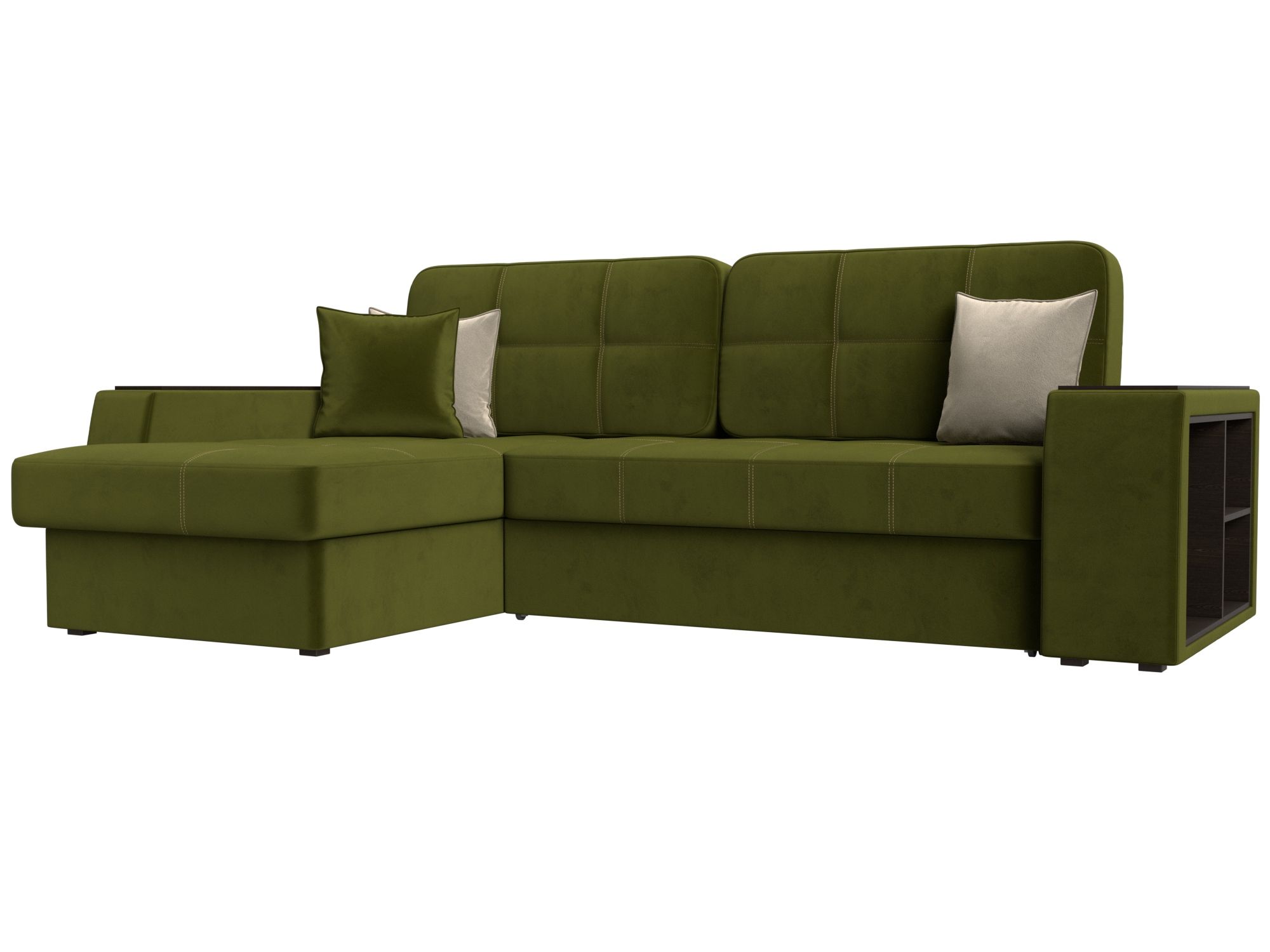 Диван угловой Брюссель левый угол (зеленый;бежевый)