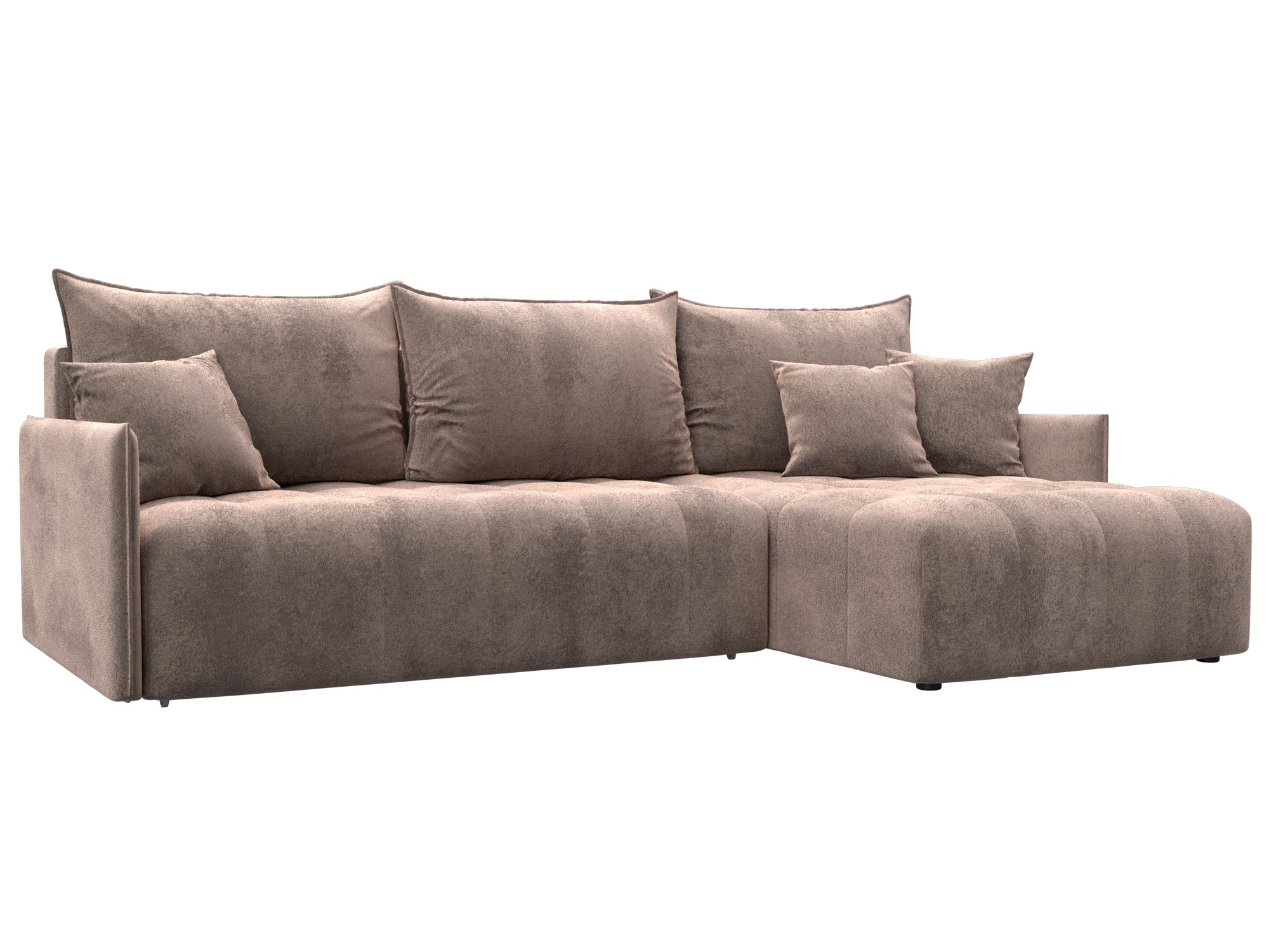 Диван угловой Лига-054 НПБ угол универсальный (tower 05 бежевый)