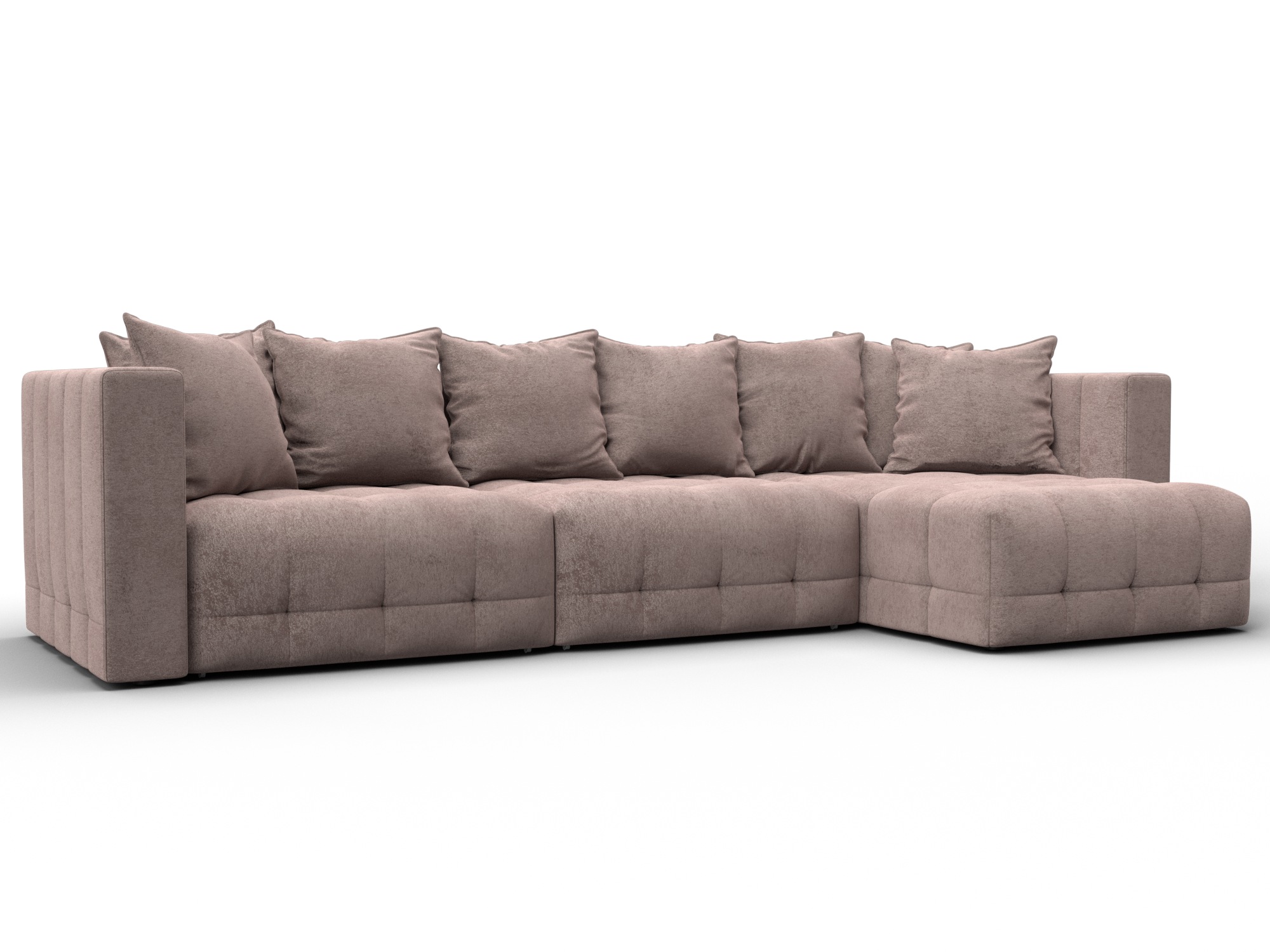 Диван угловой Лига-052 НПБ Лонг угол универсальный (tower 05 бежевый)