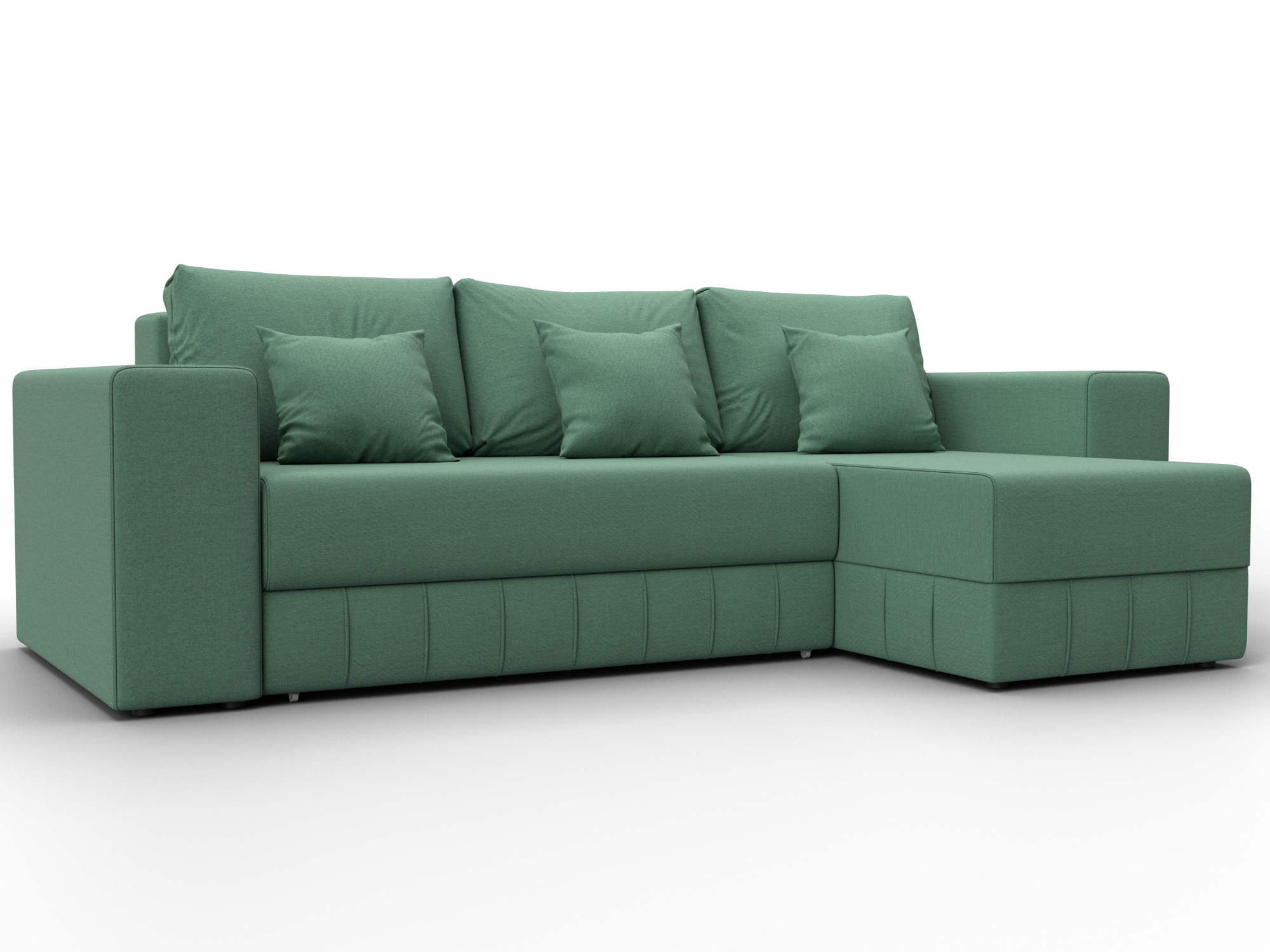 Диван угловой Лига-076 угол универсальный (амур 11 зеленый)