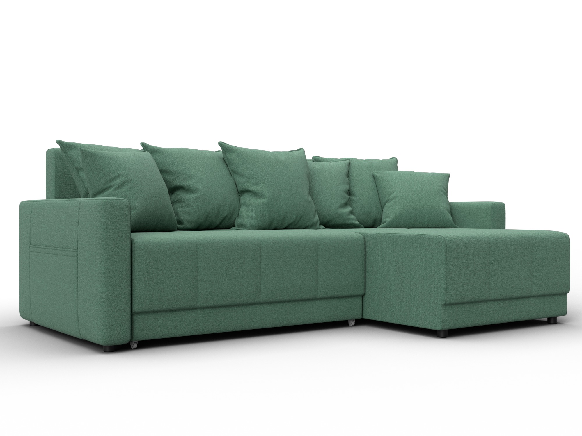 Диван угловой Лига-125 угол универсальный (амур 11 зеленый)