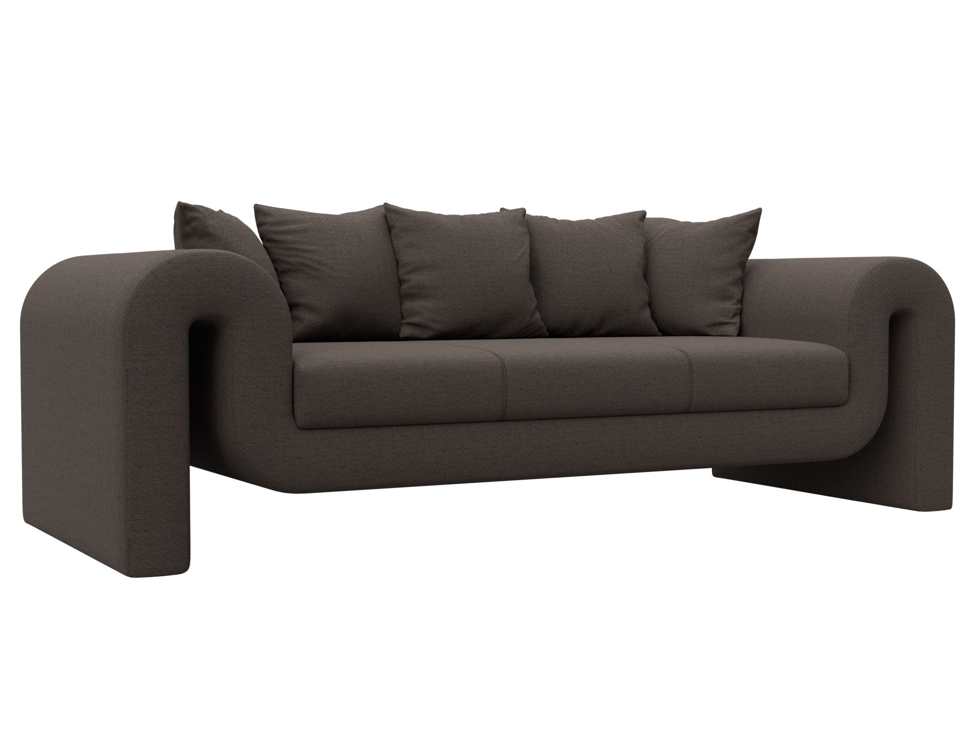 Диван прямой Волна (амур 05 коричневый)