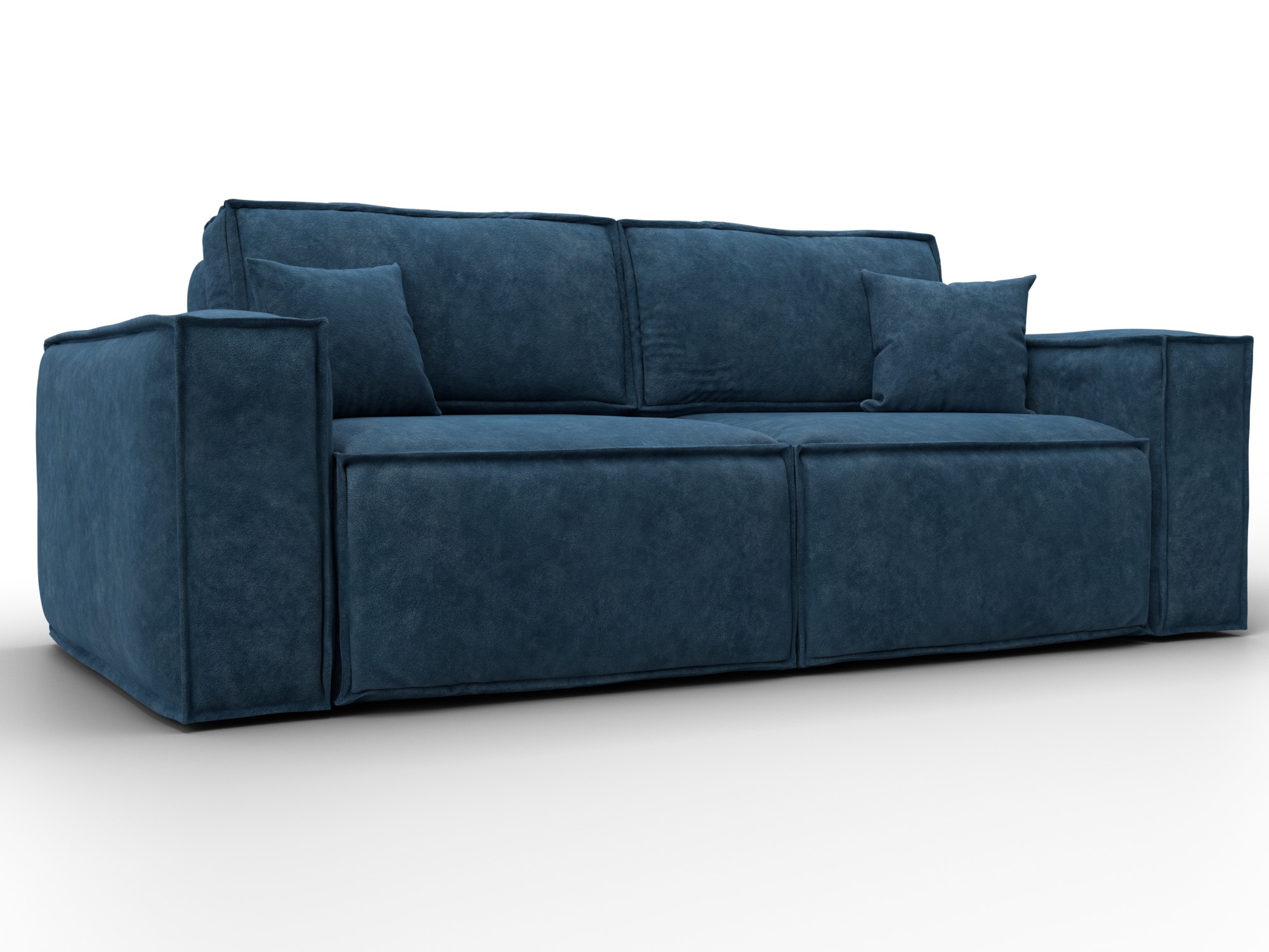 Диван прямой Лига-081 НПБ (brut 11 синий)