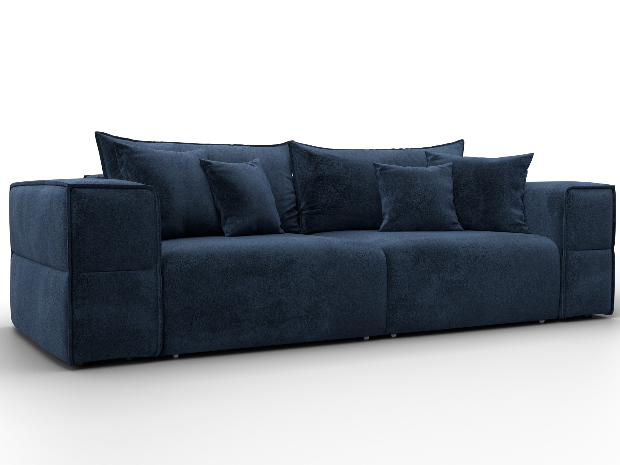 Диван прямой Лига-058 НПБ (tower 13 синий)