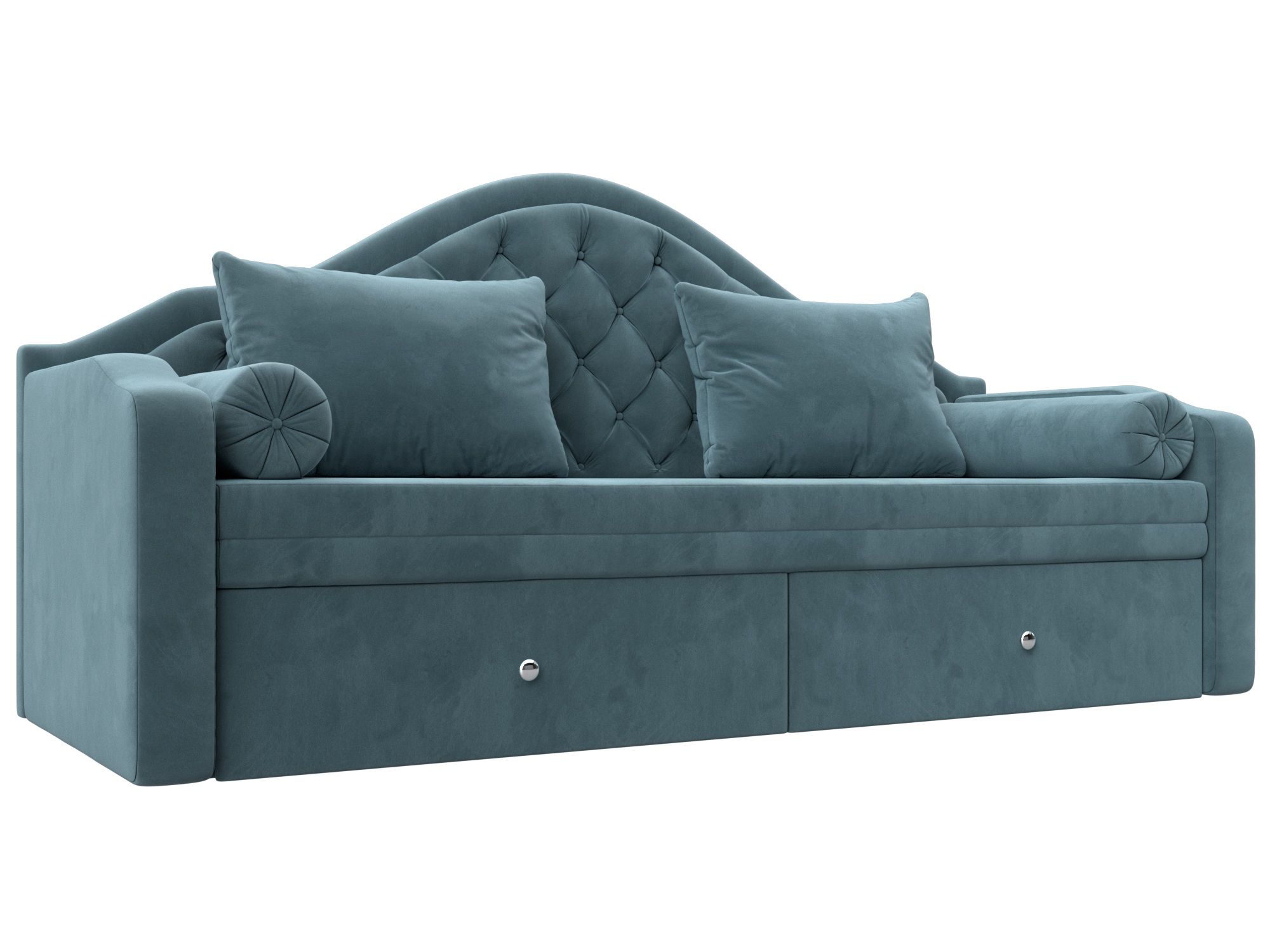 Диван детский прямой Сойер (seven 113 бирюзовый)