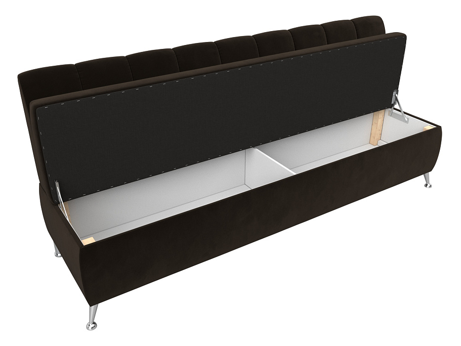 Диван кухонный прямой Кантри (коричневый)