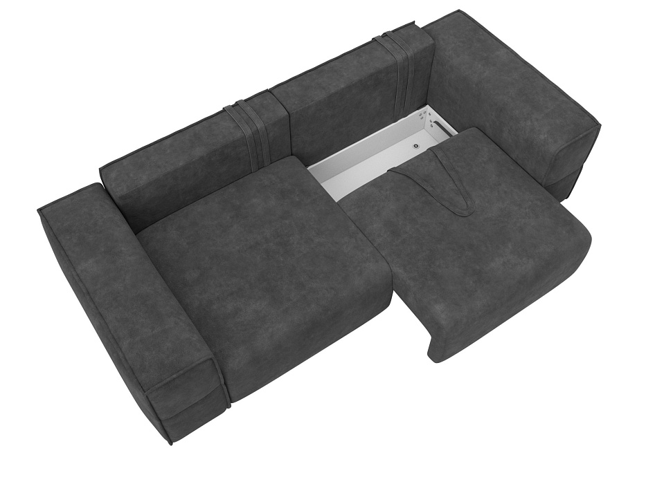 Диван прямой Лига-058 НПБ (brut 16 темно-серый)