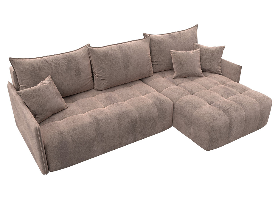 Диван угловой Лига-054 НПБ угол универсальный (tower 05 бежевый)