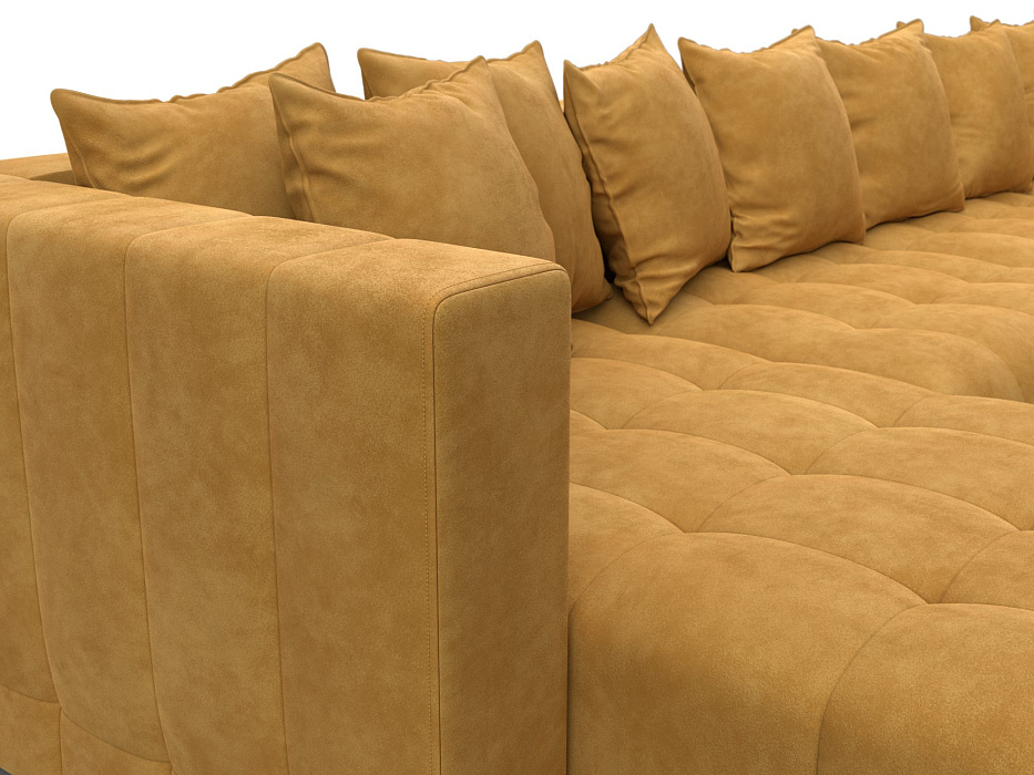 Диван П-образный Лига-052 НПБ Лонг (brut 10 желтый)