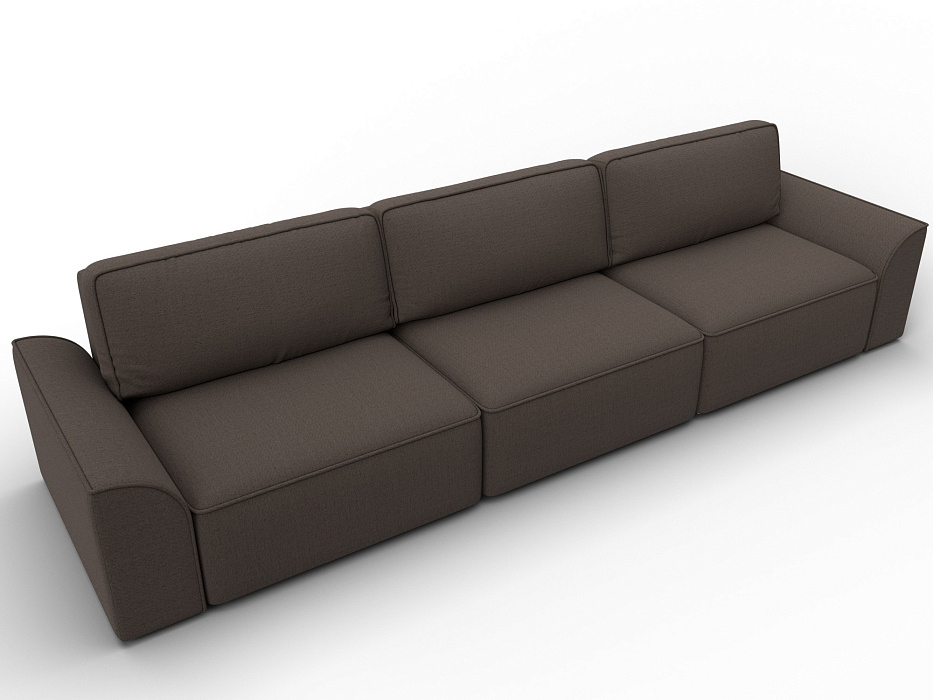 Диван прямой Лига-048 НПБ Лонг (амур 05 коричневый)