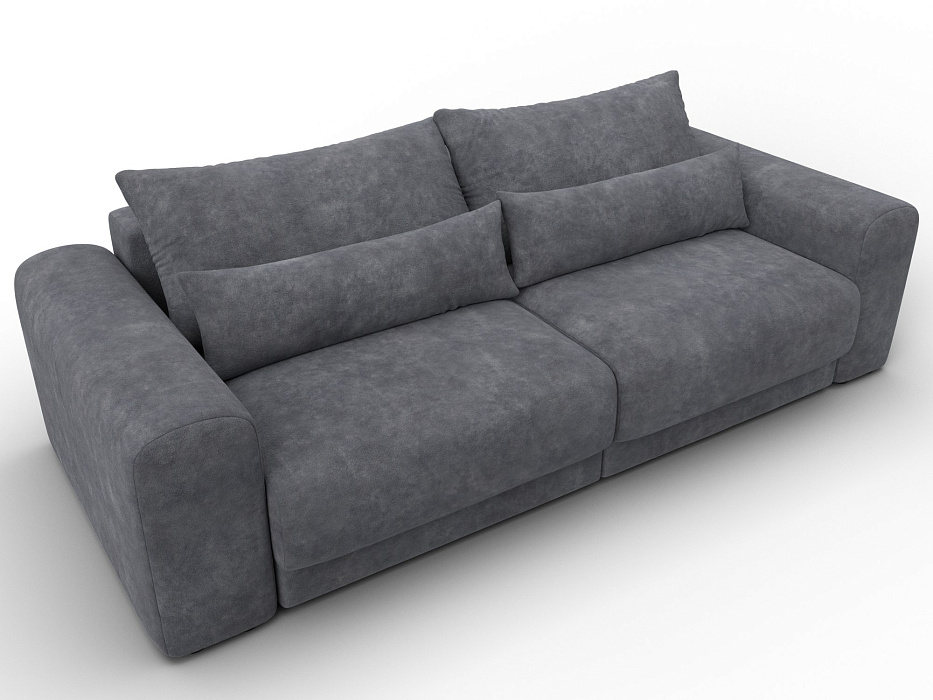 Диван прямой Лига-056 НПБ (brut 16 темно-серый)