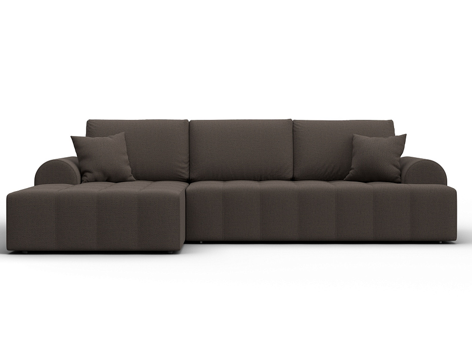 Диван угловой Лига-080 угол левый (амур 05 коричневый)