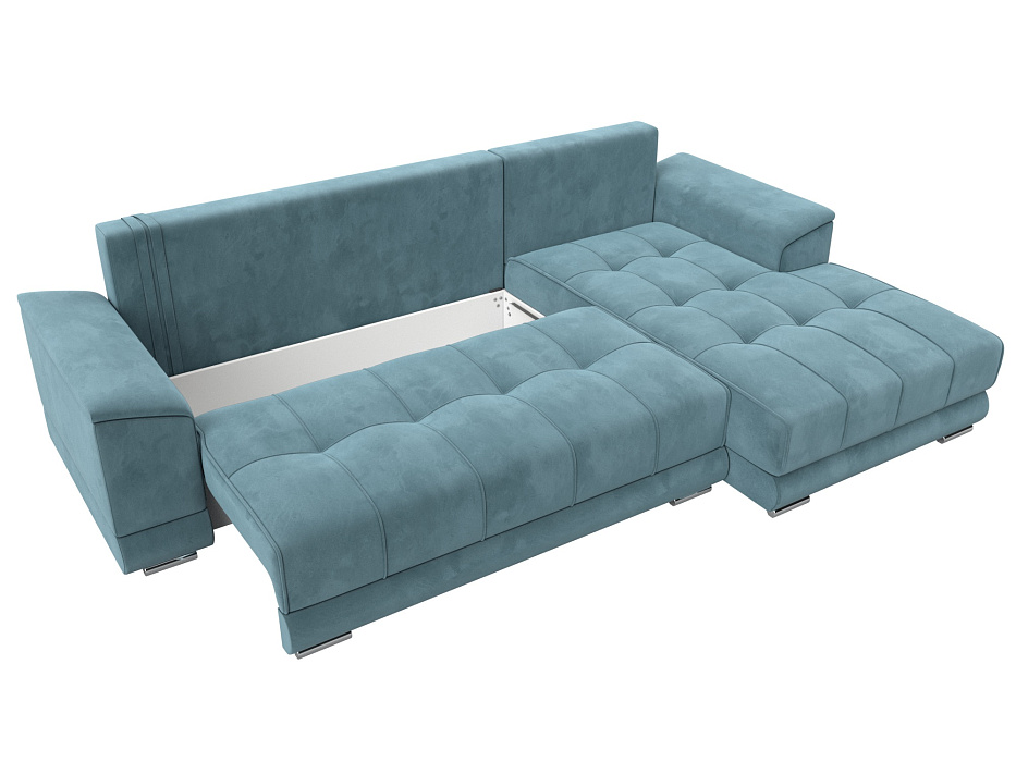 Диван угловой НордСтар правый угол (seven 113 бирюзовый)