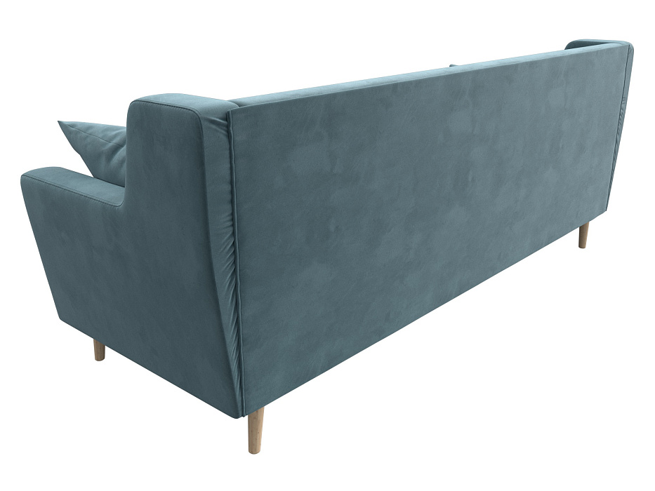 Диван кухонный прямой Брайтон 3 (seven 113 бирюзовый)