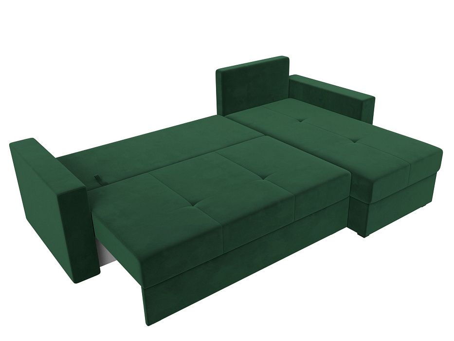 Диван угловой Верона Лайт правый угол (seven 626 зеленый)