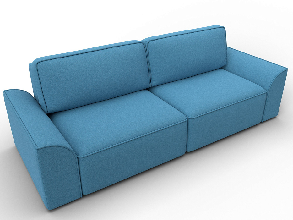 Диван прямой Лига-048 НПБ (амур 10 голубой)