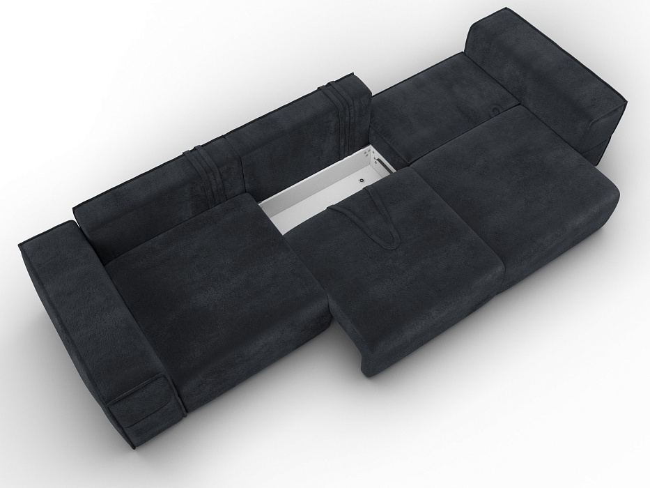 Диван прямой Лига-058 НПБ Лонг (tower 11 темно-серый)