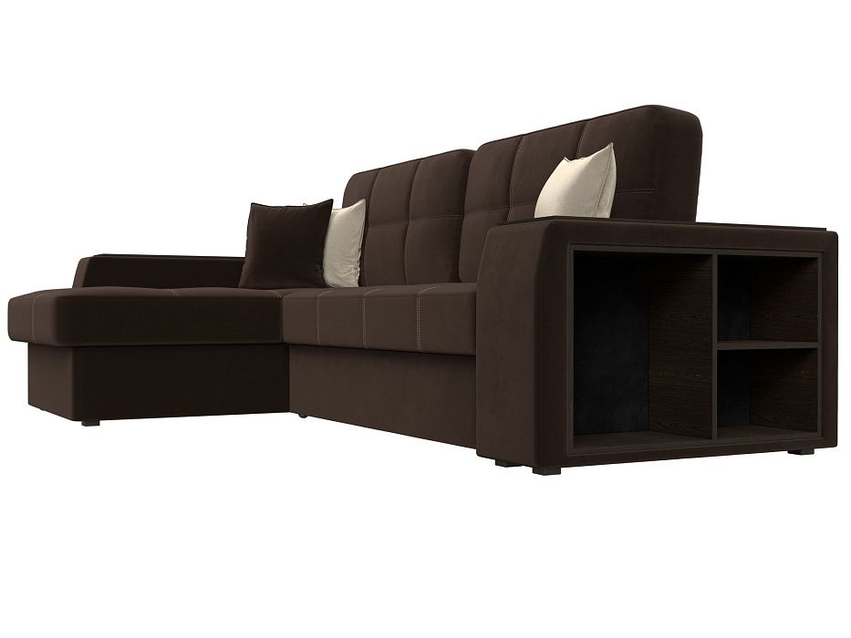 Диван угловой Брюссель левый угол (коричневый;бежевый)