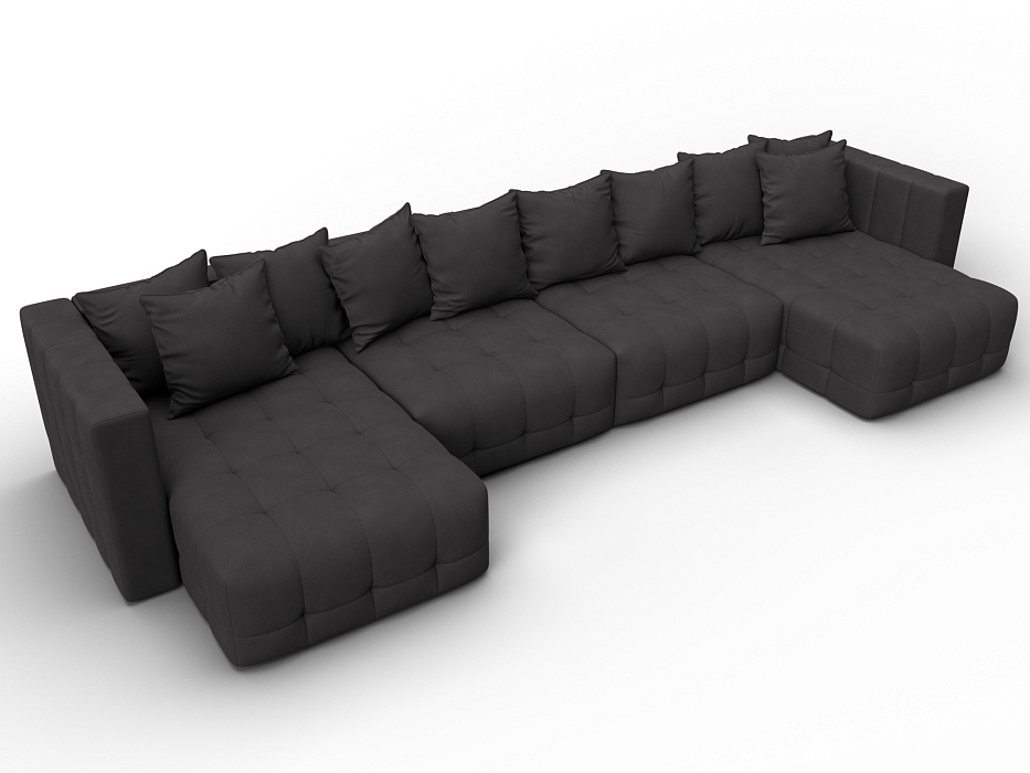 Диван П-образный Лига-052 НПБ Лонг (joly 08 коричневый)