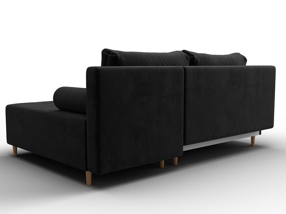 Диван угловой Лига-102 угол универсальный (seven 35 черный)