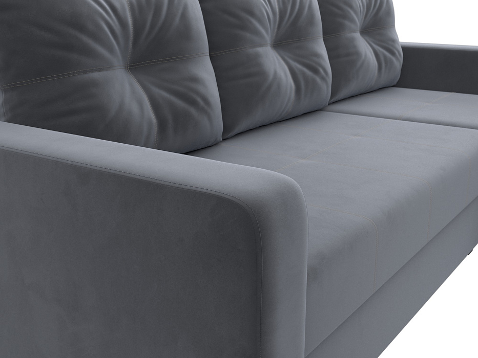 Диван угловой Ливерпуль Лайт правый угол (seven 17 серый)