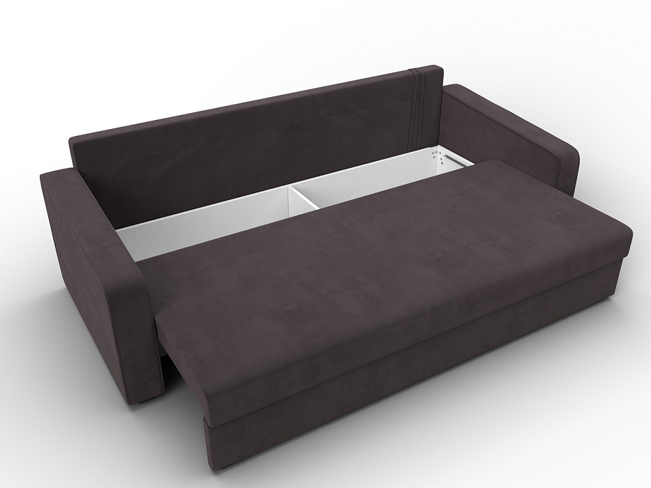 Диван прямой Лига-009 (seven 727 коричневый)