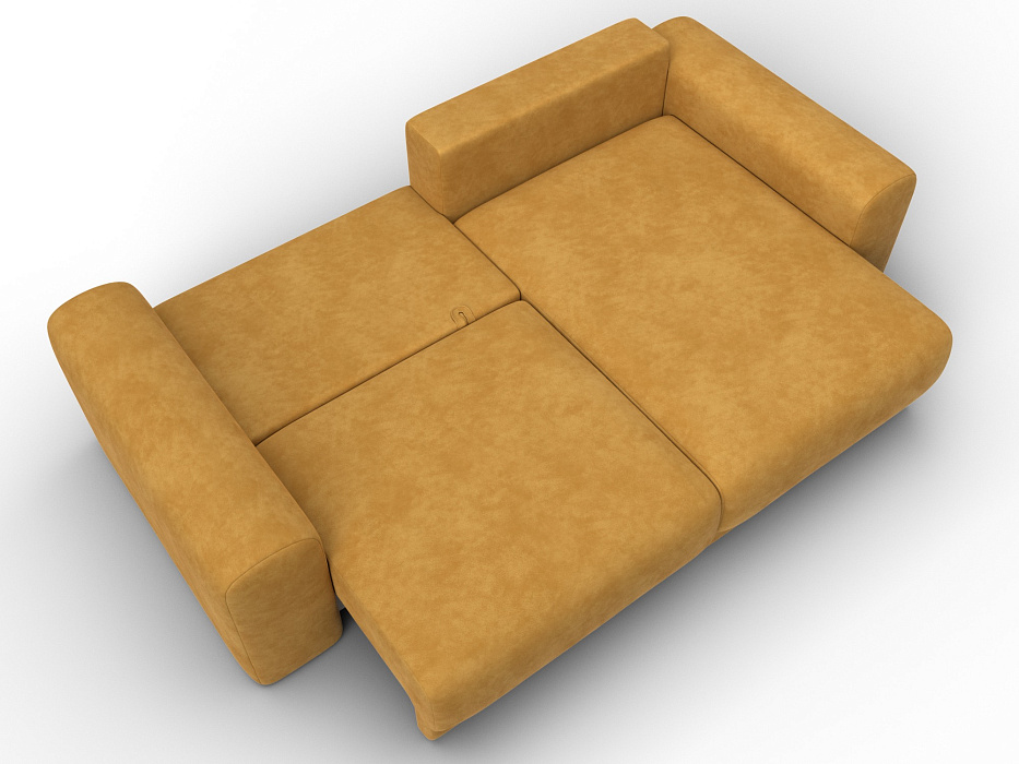 Диван угловой Лига-056 НПБ угол универсальный (brut 10 желтый)