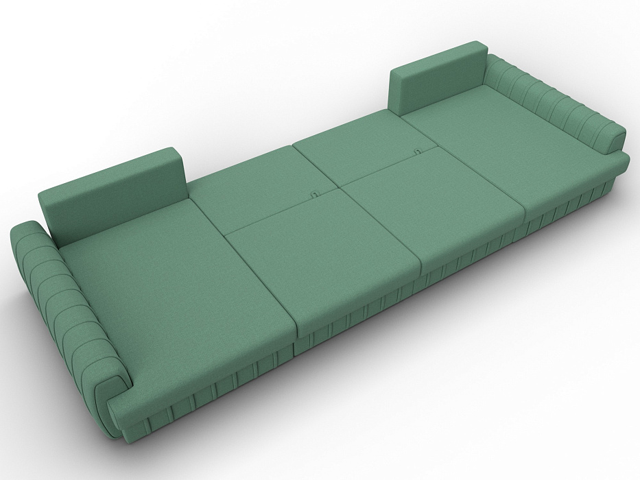 Диван П-образный Лига-057 НПБ Лонг (амур 11 зеленый)