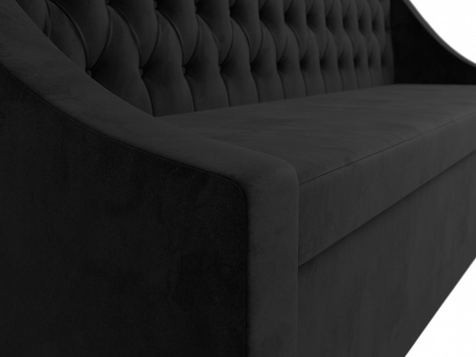 Диван кухонный прямой Мерлин (seven 35 черный)