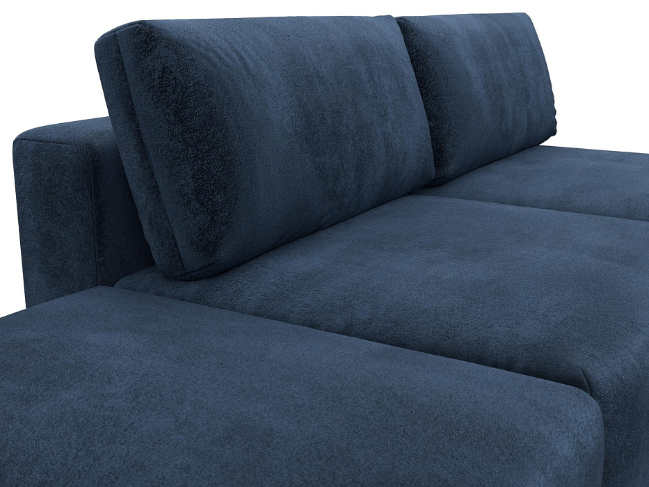 Диван прямой модульный с пуфом Лига-060 НПБ (tower 13 синий)