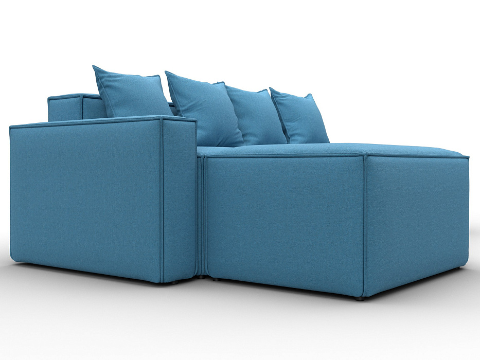 Диван угловой модульный Лига-063 угол левый (амур 10 голубой)