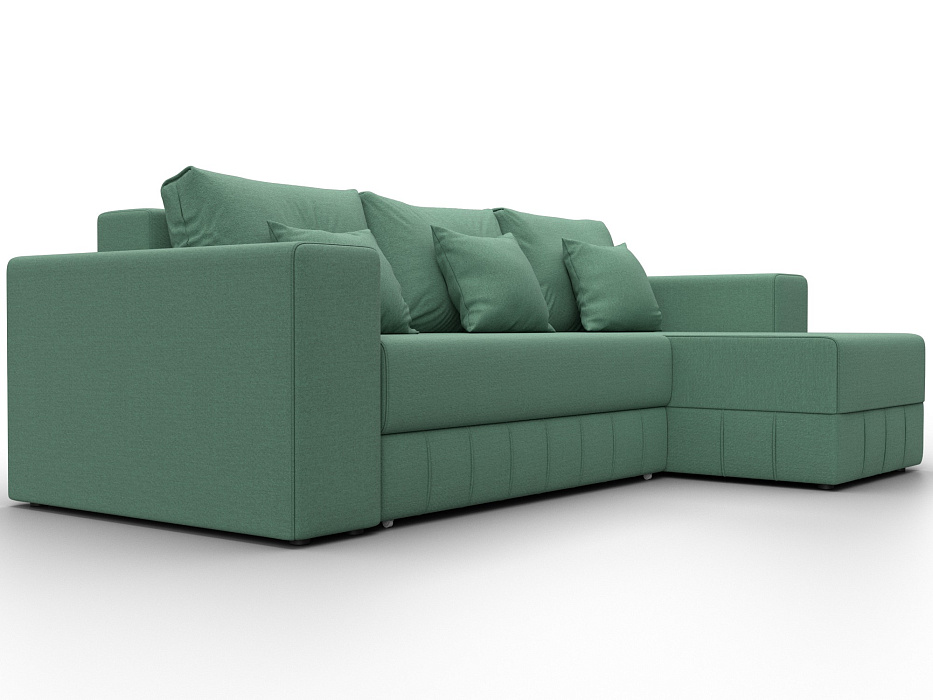 Диван угловой Лига-076 угол универсальный (амур 11 зеленый)