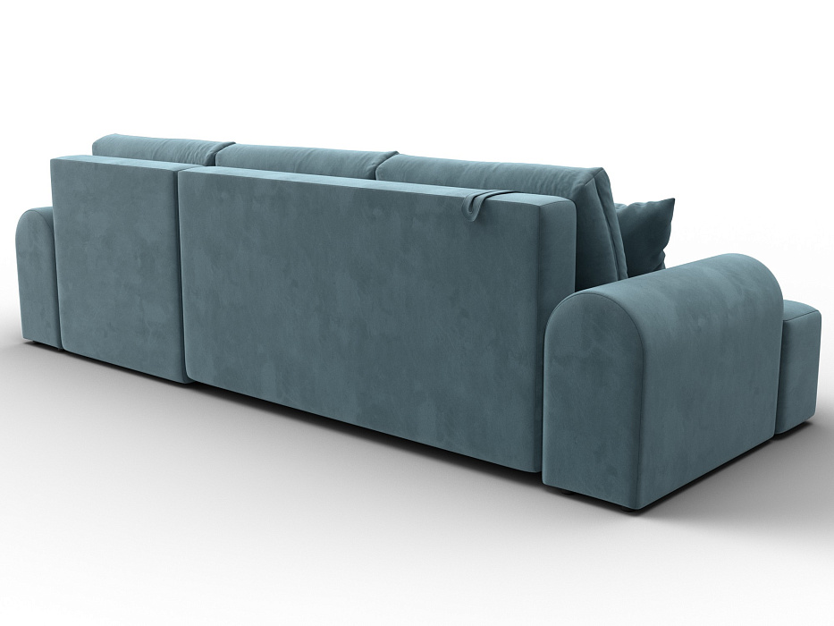 Диван угловой Лига-080 угол правый (seven 113 бирюзовый)