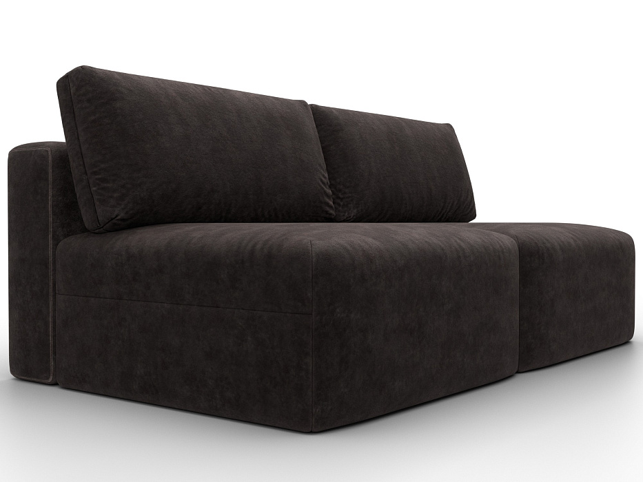 Диван прямой модульный Лига-060 НПБ (brut 17 коричневый)