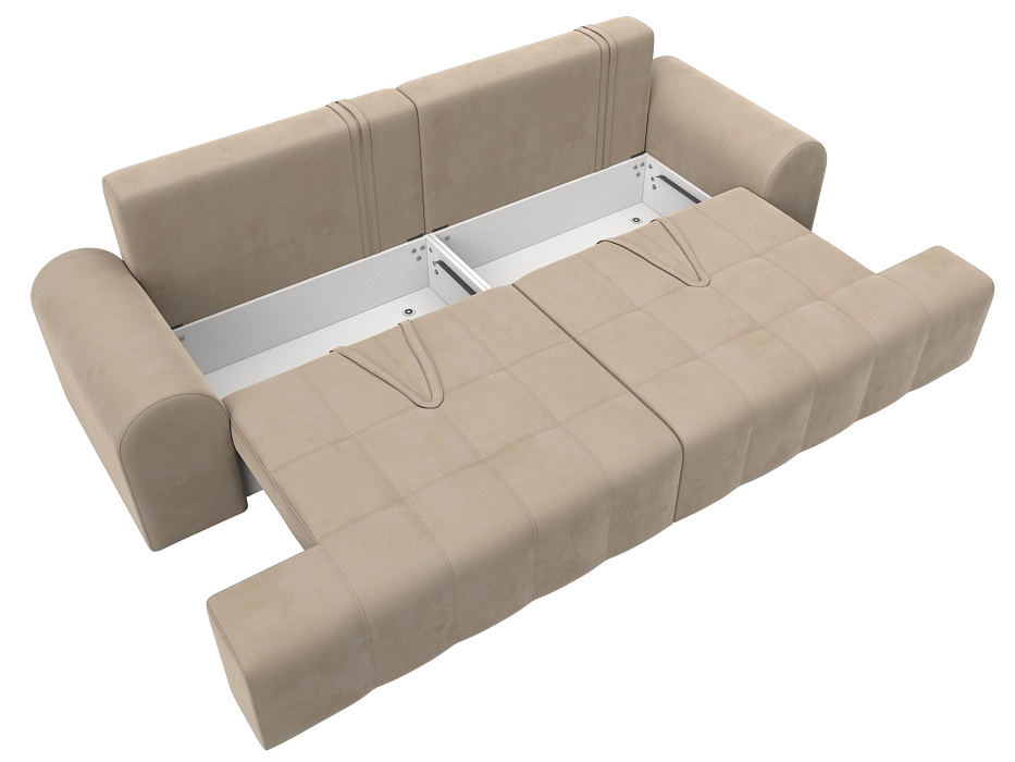 Диван прямой Лига-080 НПБ (seven 729 бежевый)