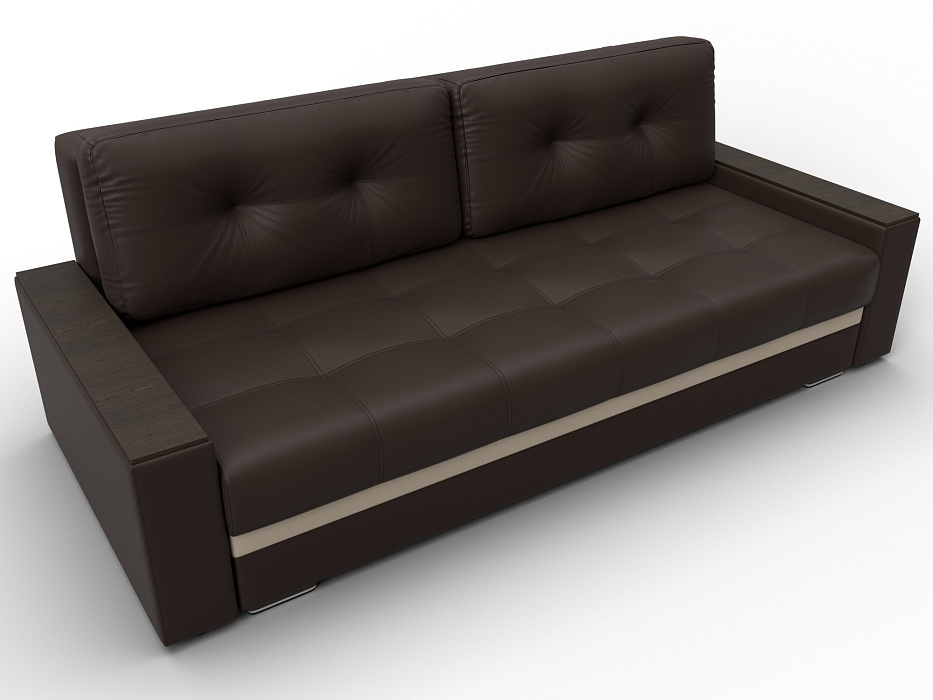 Диван прямой с декором Лига-096 НПБ фото в интернет-магазине Лига Диванов