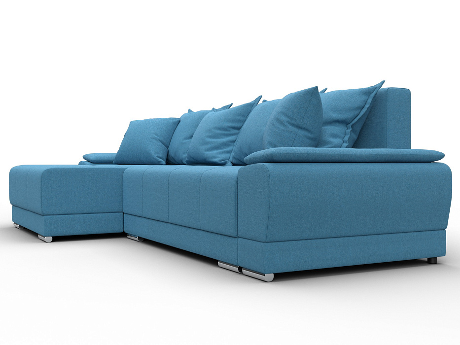 Диван угловой Лига-119 угол левый (амур 10 голубой)