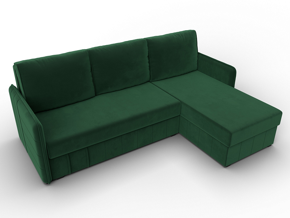 Диван угловой Слим угол универсальный (seven 626 зеленый)