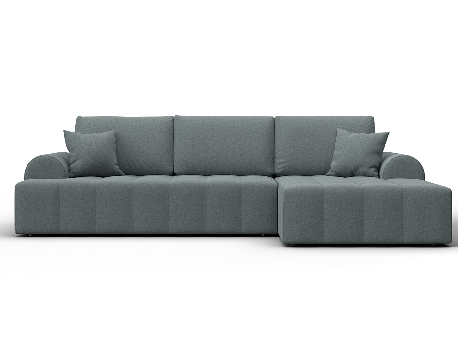 Диван угловой Лига-080 угол правый (амур 07 серый)