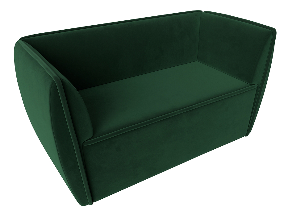 Диван кухонный прямой Бергамо 2-х местный (seven 626 зеленый)