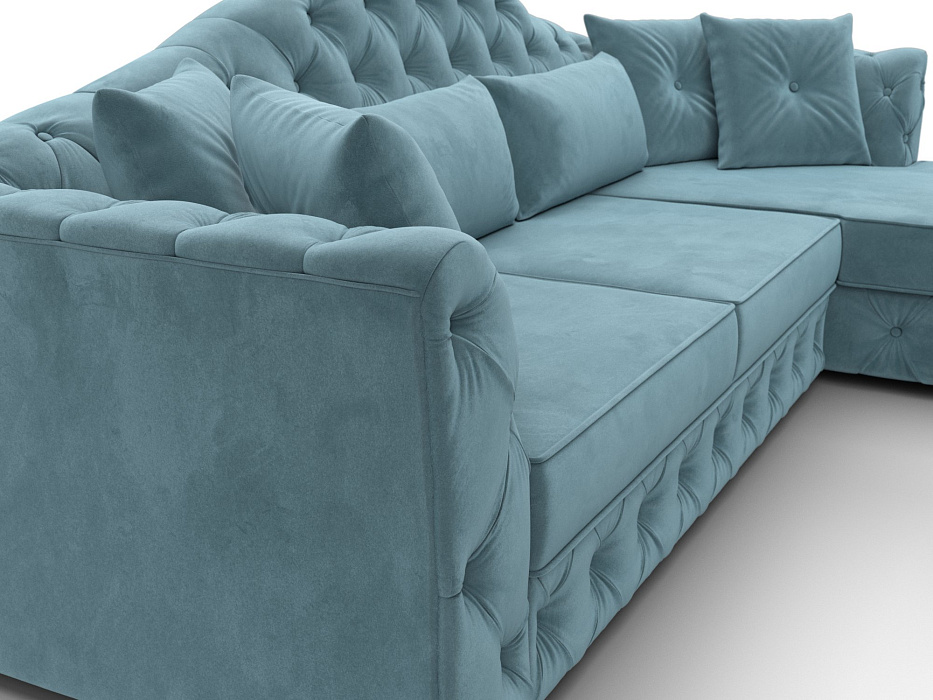 Диван угловой Артис правый угол (seven 113 бирюзовый)